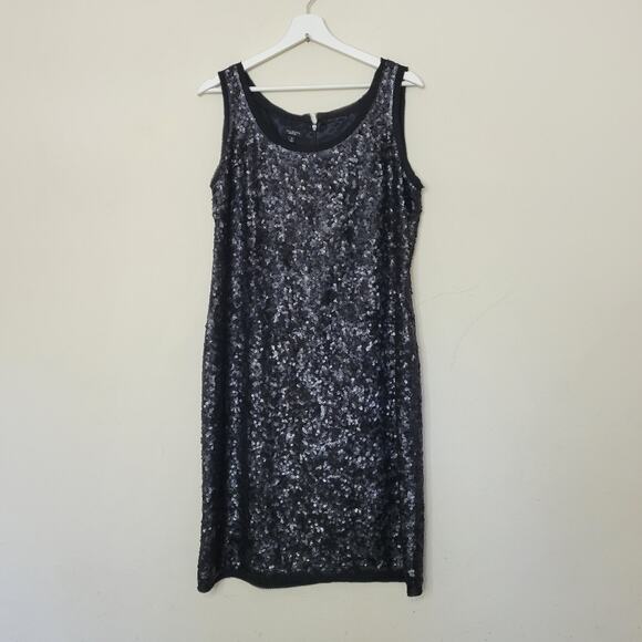 Talbots All Over Sequin Shift Dress - Picture 2 of 7